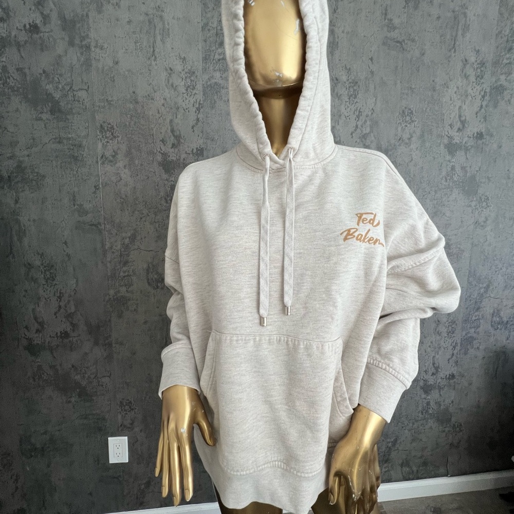 Ted Baker Light Gray Hoodie Sweater